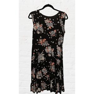 Loft blue flower dress- Medium